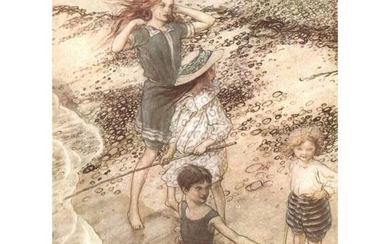 1913 On The Beach, Arthur Rackman Tipped In Color