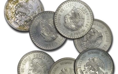 1947-1948 Mexico Silver 5 Pesos Cuauhtemoc