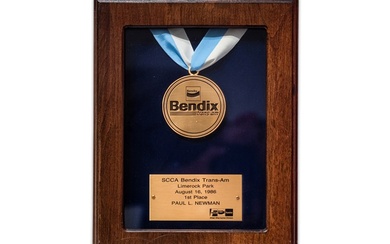 1986 SCCA Bendix Trans-Am Medal Presented to Paul Newman