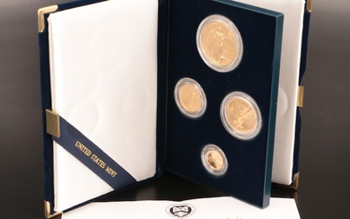 1990 American Eagle Gold Bullion Set of Four Proof Coins