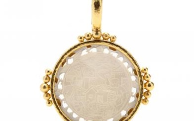 19KT Gold and Mother-of-Pearl Pendant, Elizabeth Locke