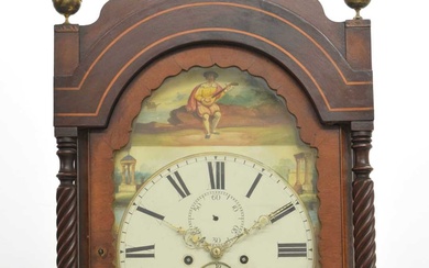 19th century mahogany-cased 8 day long case clock, G. Lane, Bristol