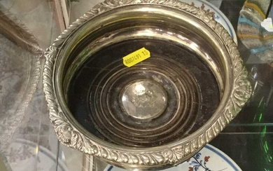 19th century silver plated coaster with central engraved plaque for the XII Foot