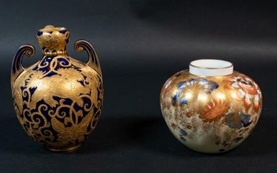 2 Royal Crown Derby Cabinet Vases