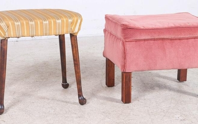 (2) Upholstered footstools