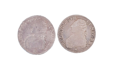 2 monnaies : Louis XVI Ecus aux lauriers... - Lot 48 - Maison R&C, Commissaires-Priseurs Associés