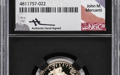 2018-W Proof $10 American Gold Eagle Coin NGC PF70 Ultra Cameo Mercanti Signed FDOI