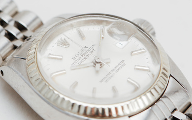 2771414. WRIST WATCH, Rolex, Oyster Perpetual, Datejust, white gold/steel, automatic, circa 1980.