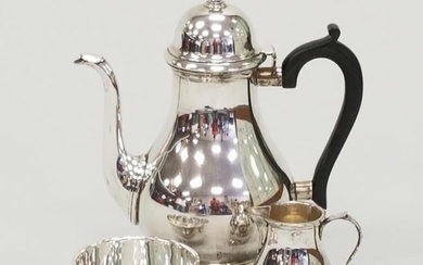 3 piece Tiffany & Co. sterling tea set - 9 1/2" teapot height - 38 troy oz. total