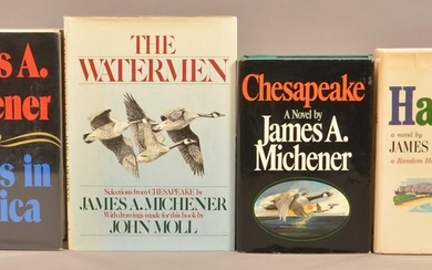 4 James Michener 1st Editions Incl Hawaii