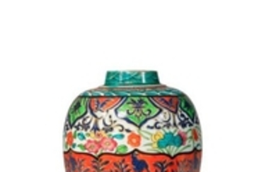 A CHINESE LATER DECORATED OVOID VASE KANGXI 1662 1…
