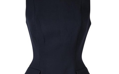 Christian Dior Top Black Sleeveless Jeweled Shoulder 6