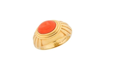 A coral dress ring, by Boucheron
