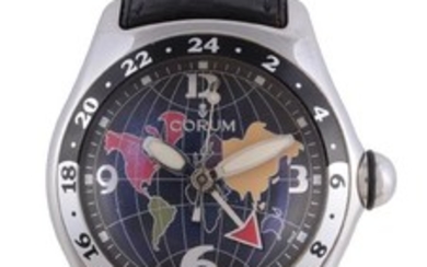 Corum, Bubble GMT, ref. 383.250.20, a stainless steel