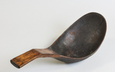 Early Carved Hardwood Ladle