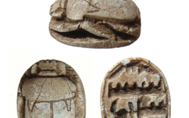 An Egyptian steatite scarab, New Kingdom