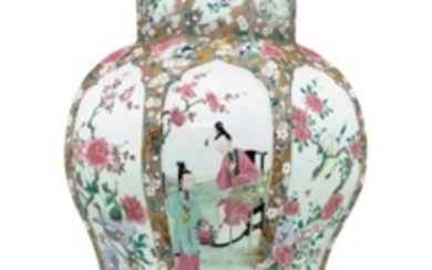 A FAMILLE ROSE OCTAGONAL JAR, QIANLONG PERIOD, CIRCA 1740