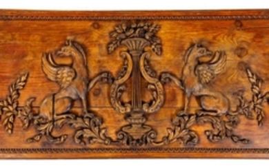 A French Carved Walnut Panel EARLY 19TH CENTU