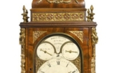 A George III gilt-mounted mahogany quarter chiming and musical table clock for the Spanish market, James (Diego) Evans, London, circa 1780