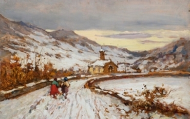 Giuseppe Buscaglione (Ariano Irpino 1868 - Rivoli 1928) WINTER ON THE MOUNTAINS
