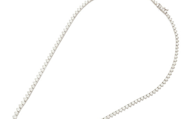 A graduated diamond rivière necklace