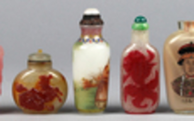 Group of Chinese Glass Snuff Bottles