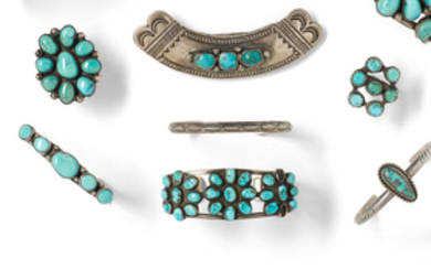 A group of Southwest jewelry items