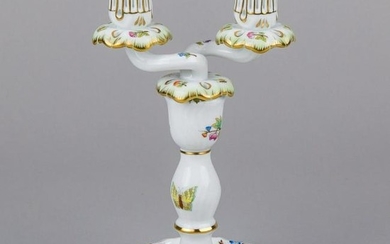 Herend Queen Victoria Two Light Candle Holder #7915/VBO