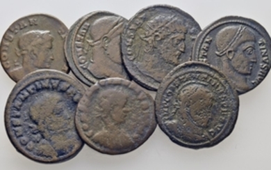 IMPERIO ROMANO. Constantino I. Follis de 19 mm…Lote de siete piezas (7)