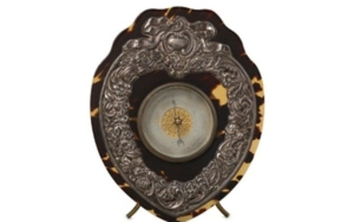 A LATE 19TH CENTURY TORTOISESHELL AND SILVER MOUNTED
