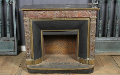 Marble Top Bronze Fireplace Insert