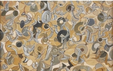 MARK TOBEY (american, 1890–1976) "CIRCULAR COMPOSITION" Signed and dated...