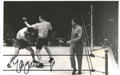Max Schmelling Boxing genuine signed 10x8 b/w photo COA. Good Condition. All signed pieces come with a Certificate of Authenticity....