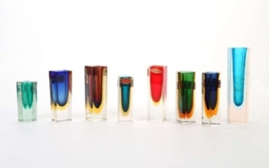 MURANO SOMMERSO, ITALY, a collection of eight clear...