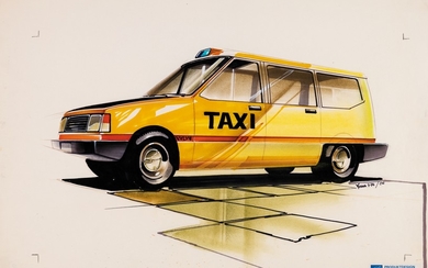 NYC taxi: study for MoMA, New York 1974
