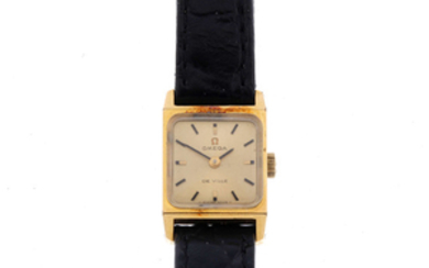 OMEGA - a lady's gold plated De Ville wrist watch with a gentleman's Omega De Ville watch