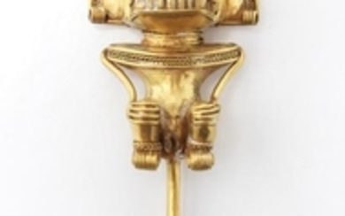 Pre-Columbian Gold Tairona Tumbaga Warrior Pin