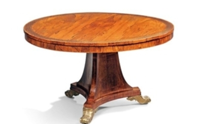 A REGENCY BRASS-INLAID ROSEWOOD CENTRE TABLE, CIRCA 1815
