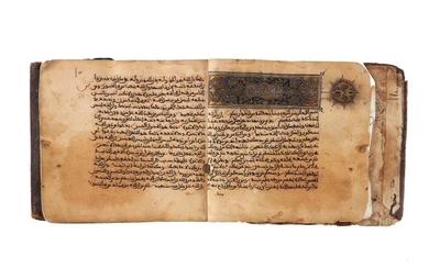 Section from a Maghribi Qur’an, in Arabic, illuminated manuscript on paper [probably Tunisia, first half of nineteenth century]