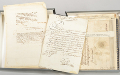 Signatures, Approximately Forty Signed Documents and Correspondence from France and Italy, 15th-18th Century.