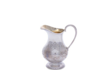 A SMALL ENGRAVED VICTORIAN CHRISTENING JUG