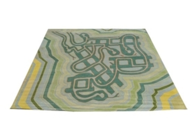 Snake, a Nepalese rectangular woollen carpet by Sky Lake Carpet & Handicrafts