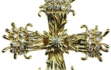 Tiffany & Co. Diamond Maltese Cross Clip-Brooch or