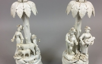 Two Creamware Figural Groups