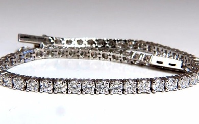 5.18ct Natural diamonds Tennis Bracelet 14kt G/Vs 7 inch 54 count