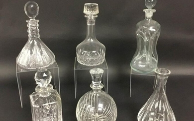 6 Glass Decanters