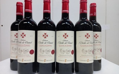 6 bouteilles de Lalande de Pomerol 2019 Château... - Lot 48 - Enchères Maisons-Laffitte