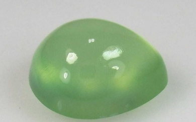 6.75 Ct Genuine Green Prehnite Pear Cab