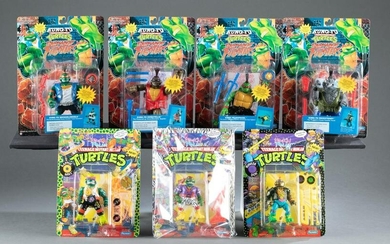 7 TMNT action figures, 1991 and 1994 MOC.