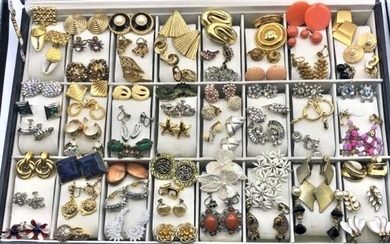 [70] Assorted Costume Jewelry Clip-On Earrings